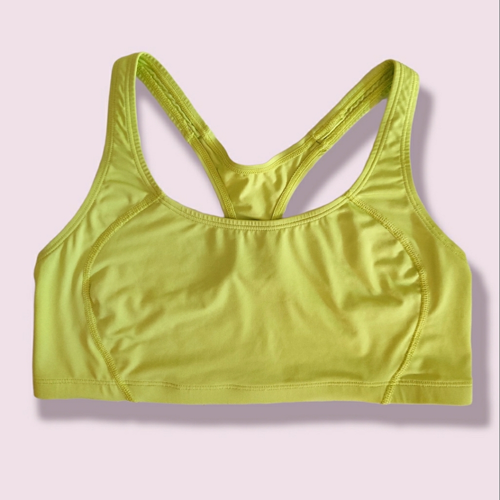 Lime green sports bra